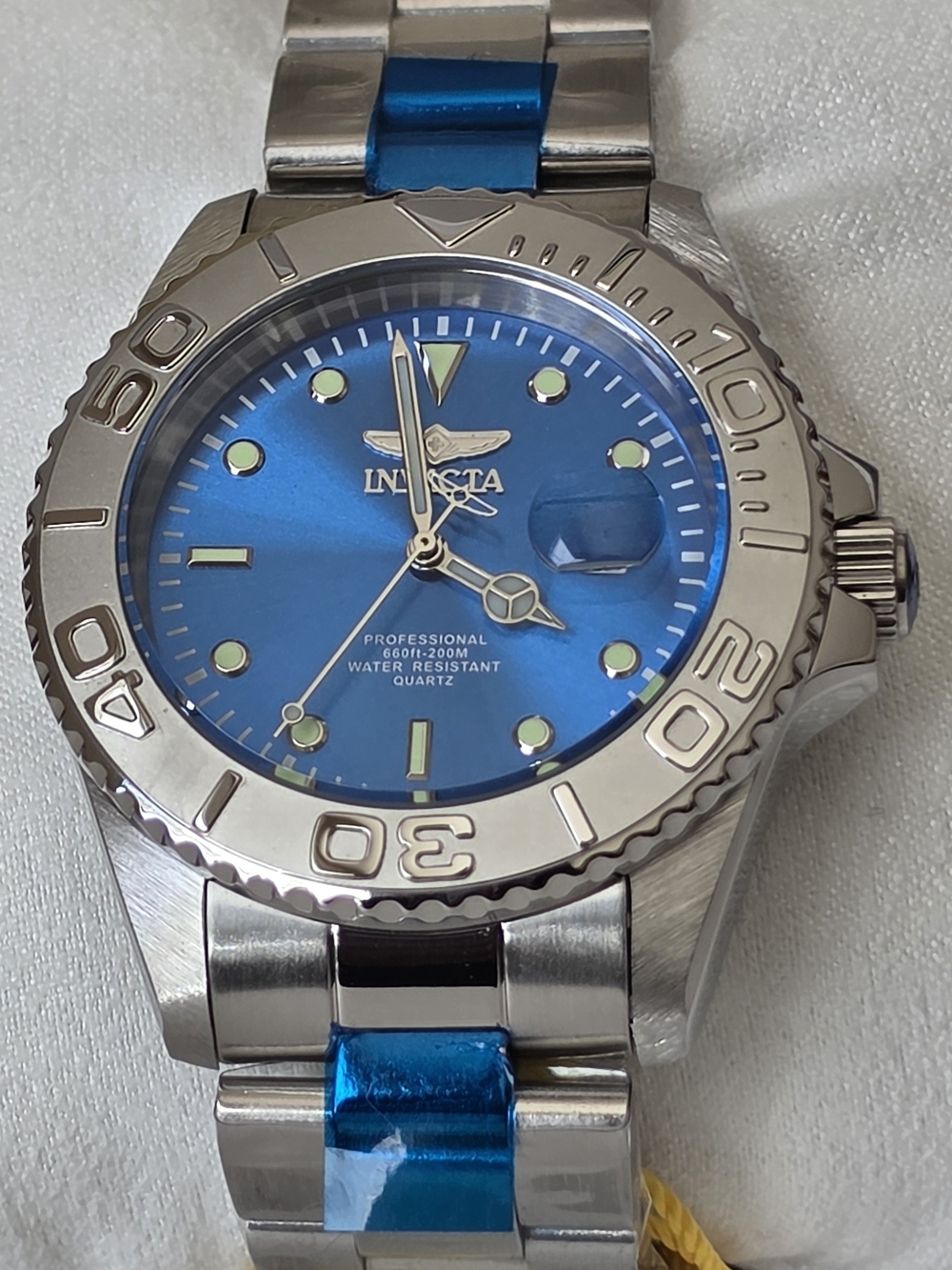 Invicta Pro Diver 29945 Men’s 43mm Blue Dial Stainless Steel Watch